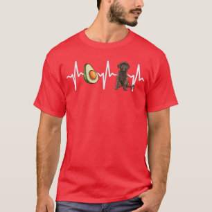 Avocado Portugiesischer Wasserhund Herzschlag Hund T-Shirt