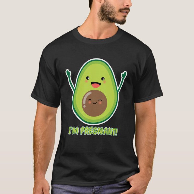 Avocado Pregnant Ankündigung Frauen Cool T-Shirt (Vorderseite)