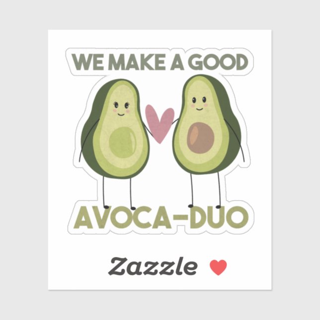 Avocado Pun: Wir machen ein gutes Avoca-duo Aufkleber (Blatt)