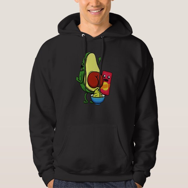 Avocado Pun Wordplay Healthy Eating Habit Vegan Ve Hoodie (Vorderseite)