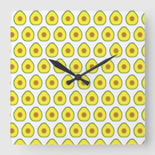 Avocado Quadratische Wanduhr