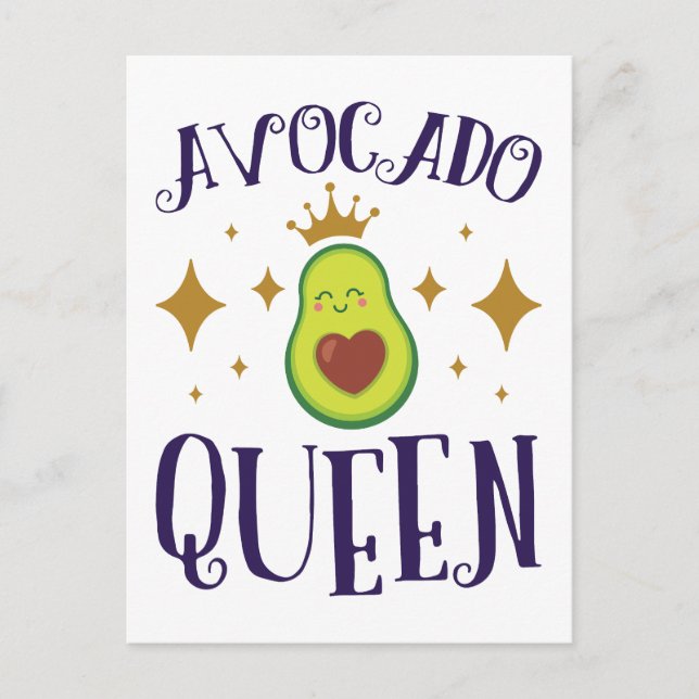 Avocado Queen Postkarte (Vorderseite)