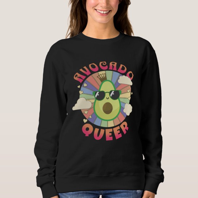 Avocado Queer Gay and Lesbian  Fruits LGBT Pride Sweatshirt (Vorderseite)