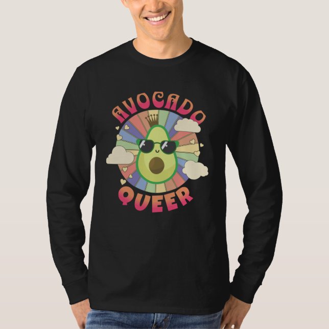 Avocado Queer Gay and Lesbian  Fruits LGBT Pride T-Shirt (Vorderseite)