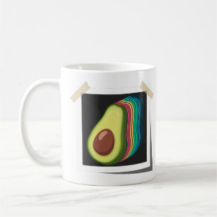 Avocado Retro-Foto-Farbschema Frucht Vintage Kaffeetasse