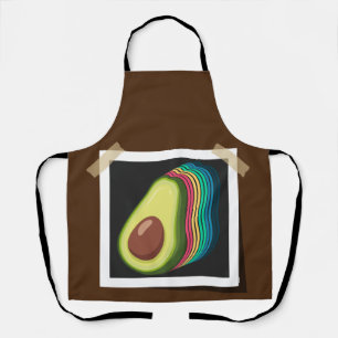 Avocado Retro-Foto-Farbschema Obst Vintage Schürze