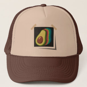 Avocado Retro-Foto-Farbschema Obst Vintage Truckerkappe