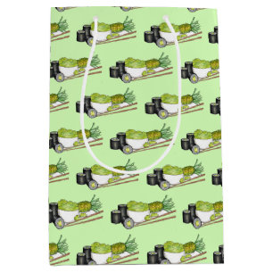 Avocado Rolls Wasabi Sushi Japanisches Essen Abend Mittlere Geschenktüte