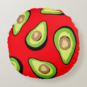 Avocado Rundes Kissen