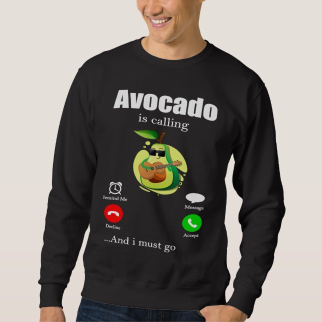 Avocado  Salad Lifestyle Fitness Vegan Sweatshirt (Vorderseite)