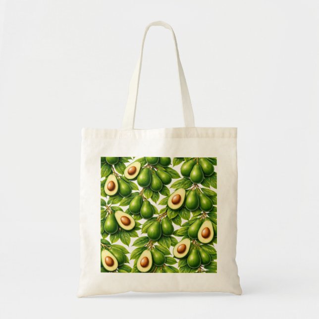 Avocado-Scheiben-Muster Tragetasche (Vorne)