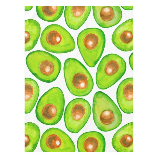 Avocado schneidet Aquarellfarben Tischdecke (Vorderseite)