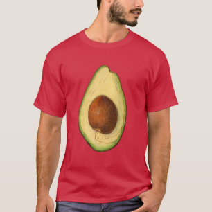 Avocado-Schnitt in der Hälfte T-Shirt