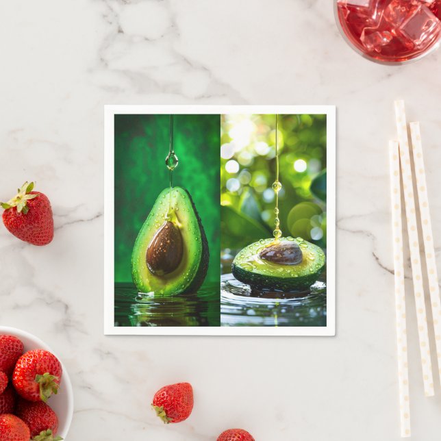 Avocado, Serviette (Beispiel)