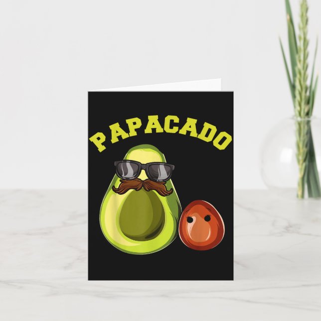 Avocado Shirt For Men, Papacado Pregnancy Announce Karte (Vorderseite)