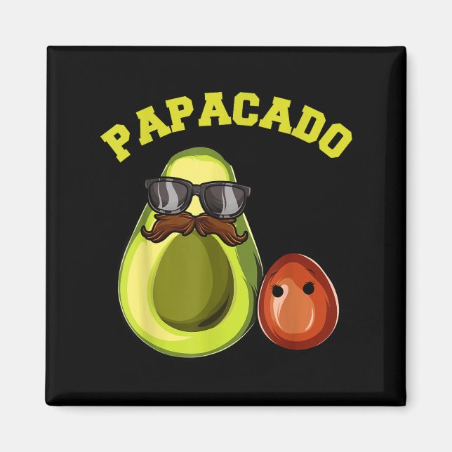 Avocado Shirt For Men, Papacado Pregnancy Announce Magnet (Vorne)