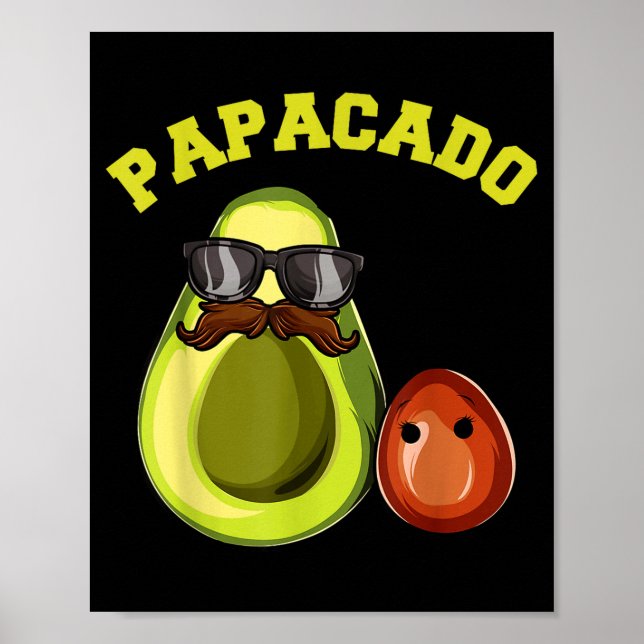 Avocado Shirt For Men, Papacado Pregnancy Announce Poster (Vorne)