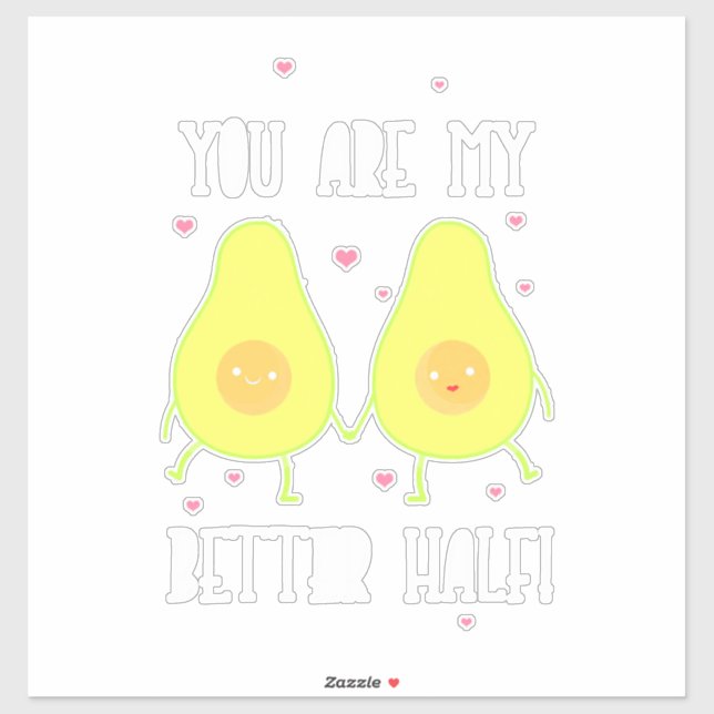 Avocado Sie sind meine bessere Hälfte Aufkleber (Blatt)