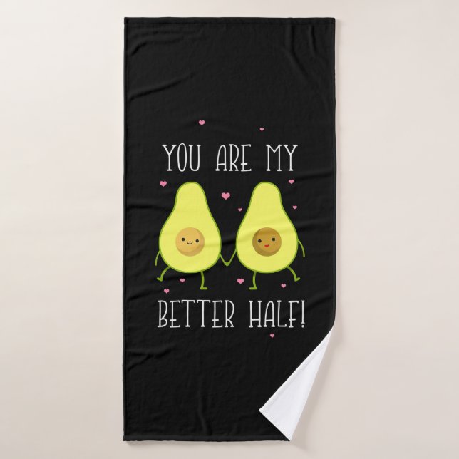 Avocado Sie sind meine bessere Hälfte Badehandtuch (Badehandtuch)