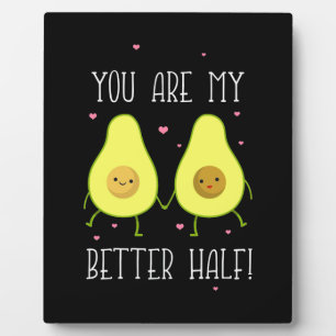 Avocado Sie sind meine bessere Hälfte Fotoplatte