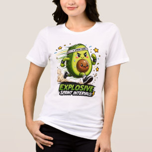Avocado Sprint-Modus Cardio-Läufer Fitness-T-Shirt Tri-Blend Shirt