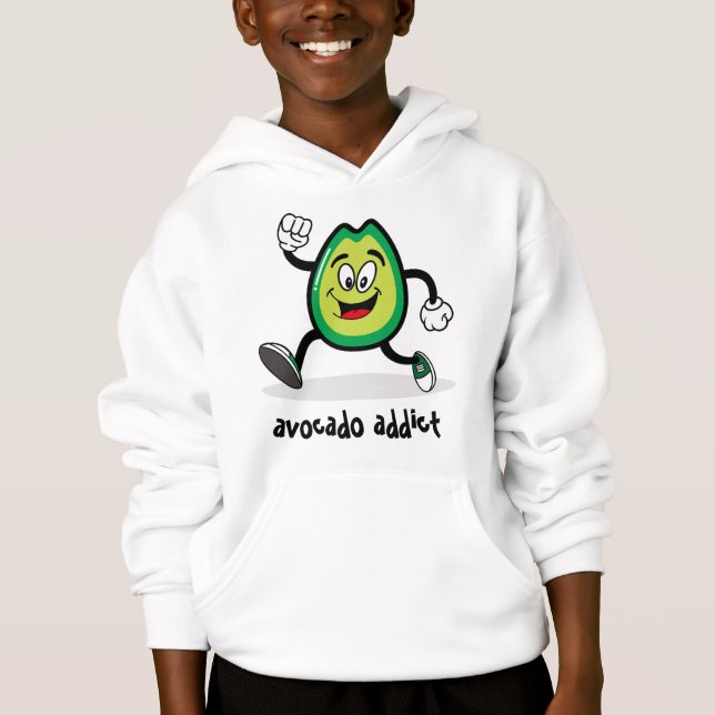 Avocado-süchtige Hoddie-Kinder Hoodie (Vorderseite)