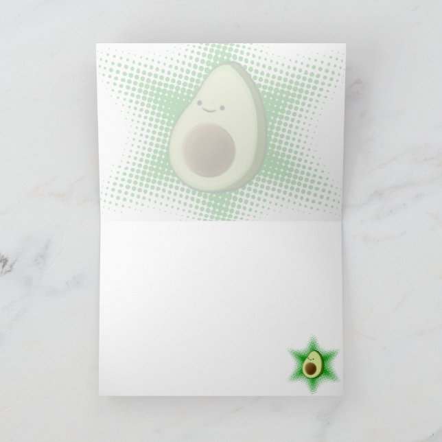 Avocado Superstar Leerkarte Dankeskarte (Innenseite)