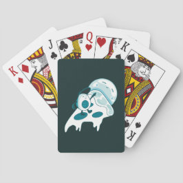 Avocado Surfen auf einem Slice Pizza Ice-Version Spielkarten