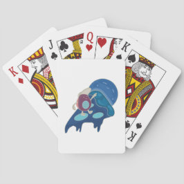 Avocado Surfen auf einem Slice Pizza Night Version Spielkarten