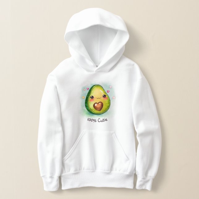 Avocado-Süsse mit Ihrem Text - Kinderhoodie Hoodie (Ablage )