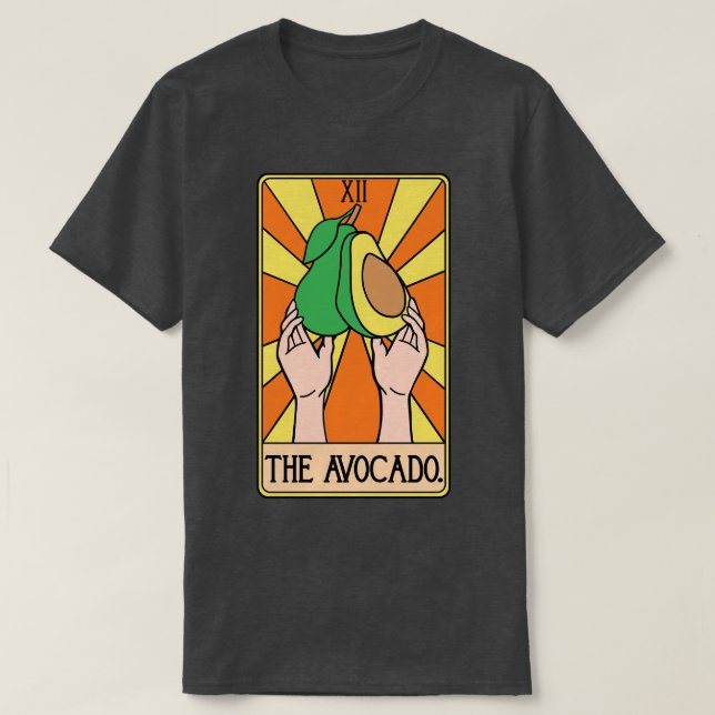 Avocado Tarot Card Funny T-Shirt (Design vorne)