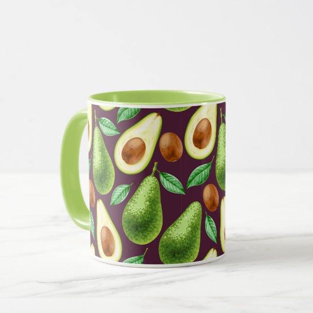 Avocado-Tasse Tasse (Vorderseite Links)