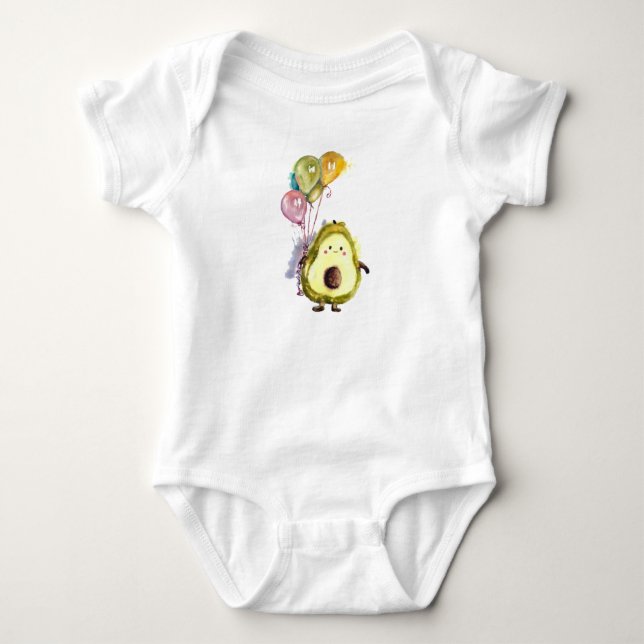 Avocado-Teddy-Spielzeug mit Ballons-T - Shirt (Vorderseite)
