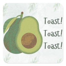 Avocado-Toast-Aufkleber – Lustiges „Toast! Toast!