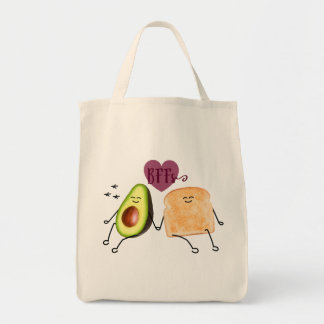 Avocado Toast Bio Cotton Tote Bag Tragetasche