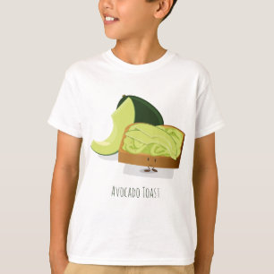 Avocado-Toast-Cartoon der T - Shirt Kindes