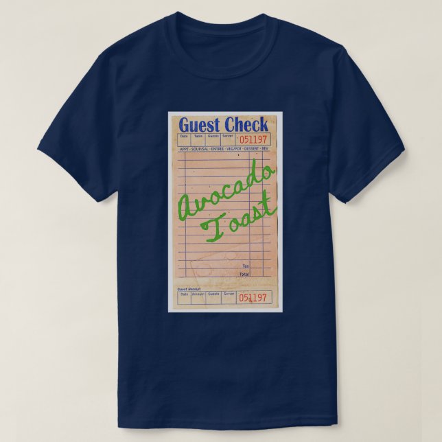 Avocado Toast Guest Karo T-Shirt (Design vorne)