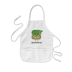 Avocado Toast Hipster Brille graue Haare Kinderschürze