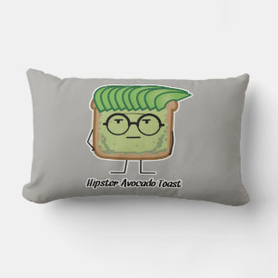Avocado Toast Hipster Brille graue Haare Lendenkissen