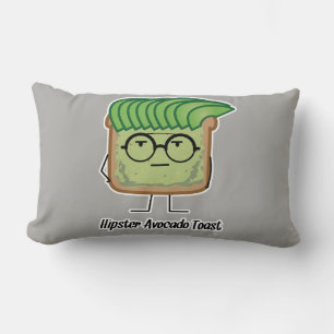 Avocado Toast Hipster Brille graue Haare Lendenkissen