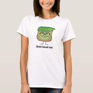 Avocado Toast Hipster Brille graue Haare T-Shirt