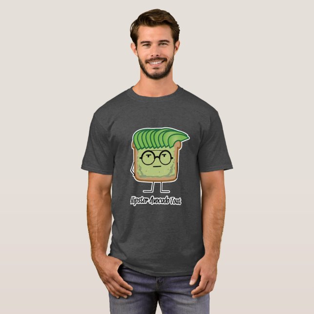Avocado-Toast-Hipsterglas-Schmiererhaar T-Shirt (Vorne ganz)