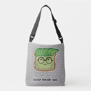 Avocado-Toast-Hipsterglas-Schmiererhaar Tragetaschen Mit Langen Trägern