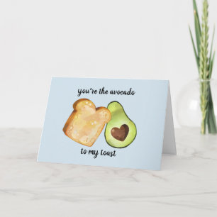 Avocado Toast Liebhaber Jubiläumsvalentine Liebe Karte