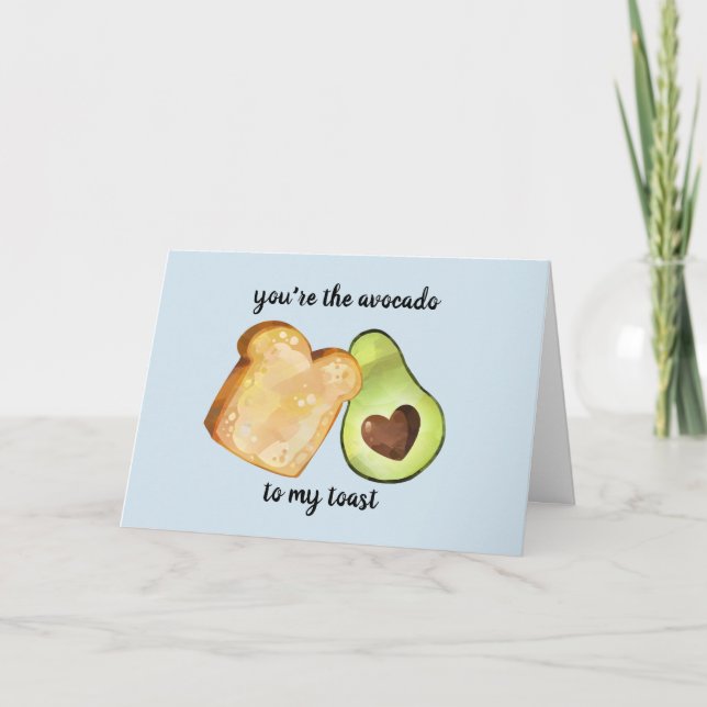 Avocado Toast Liebhaber Jubiläumsvalentine Liebe Karte (Vorderseite)