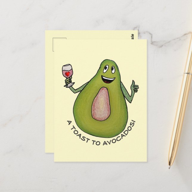 Avocado Toast Postkarte (Vorderseite/Rückseite Beispiel)