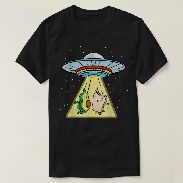 Avocado Toast Ufo Entführung T-Shirt (Design vorne)
