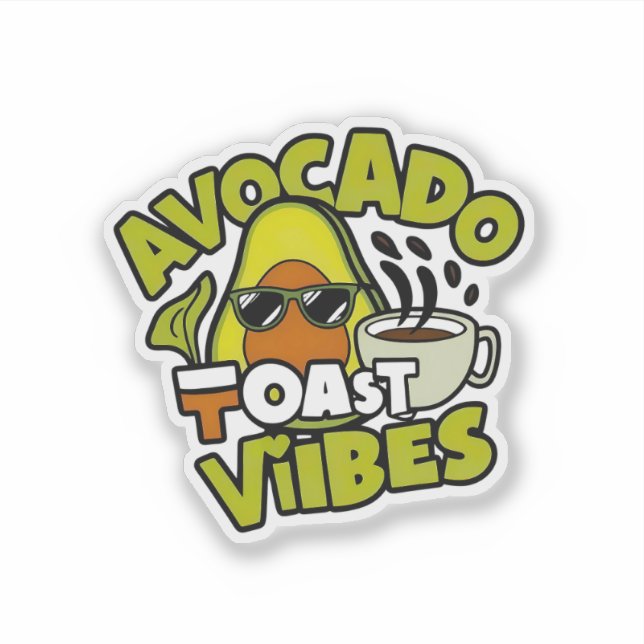 Avocado Toast Vibes Aufkleber (Vorderseite)