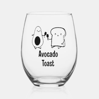 Avocado Toast Weinglas Ohne Stiel