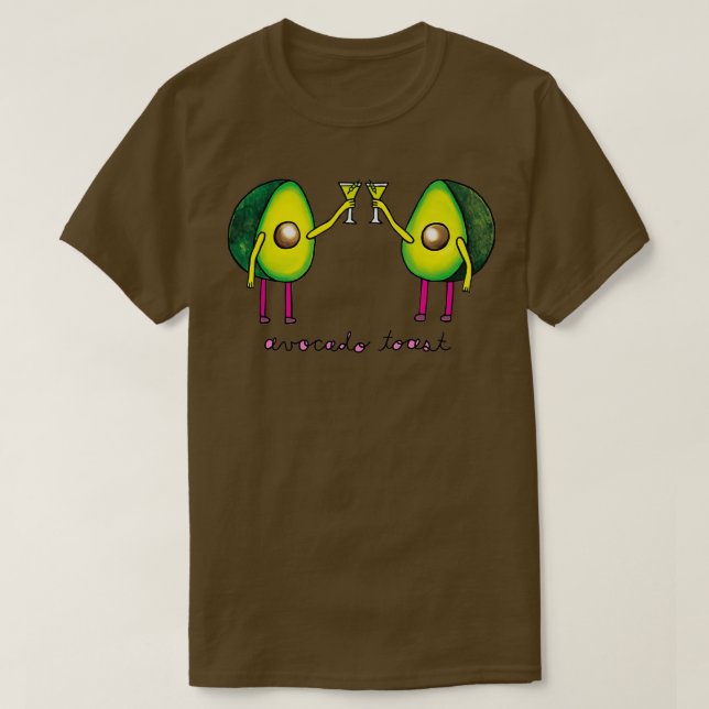 Avocado Toastaufkleber T-Shirt (Design vorne)
